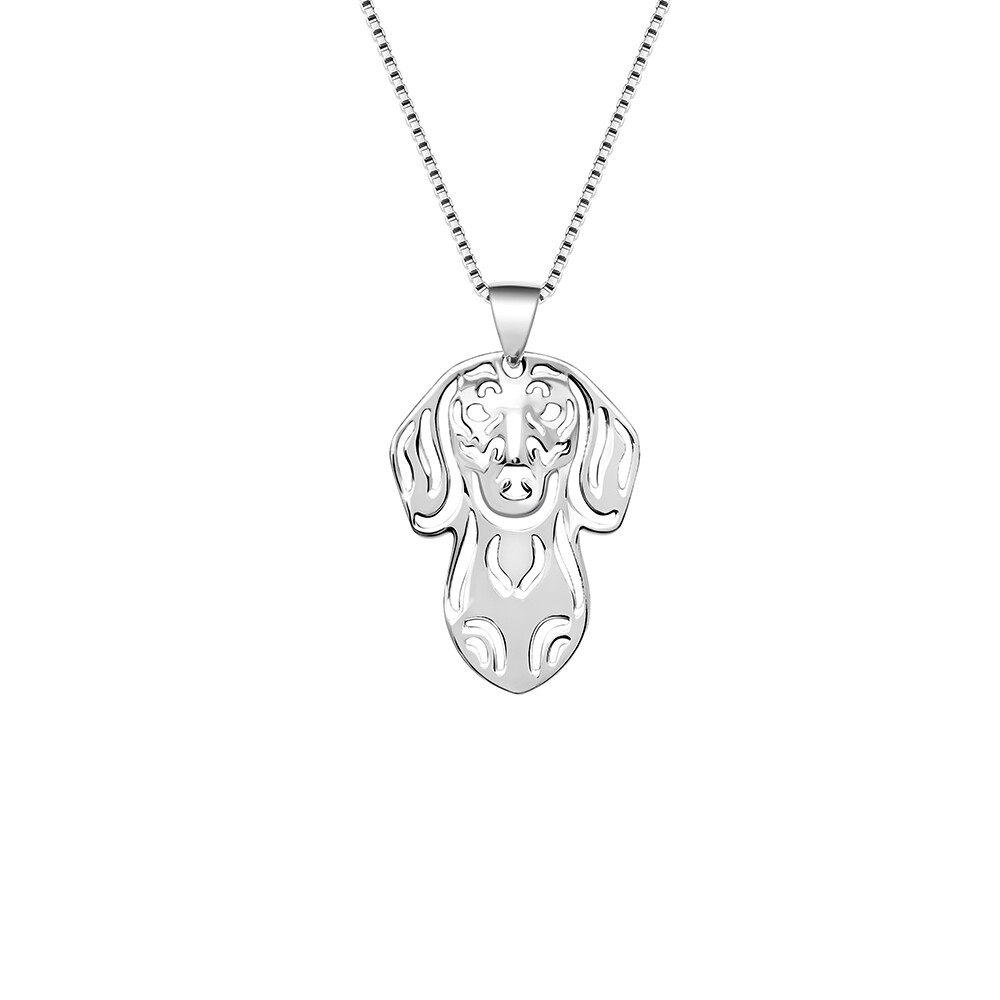Dachshund Dog Sterling Silver Earrings Necklace Set Women Ginger Lyne Collection