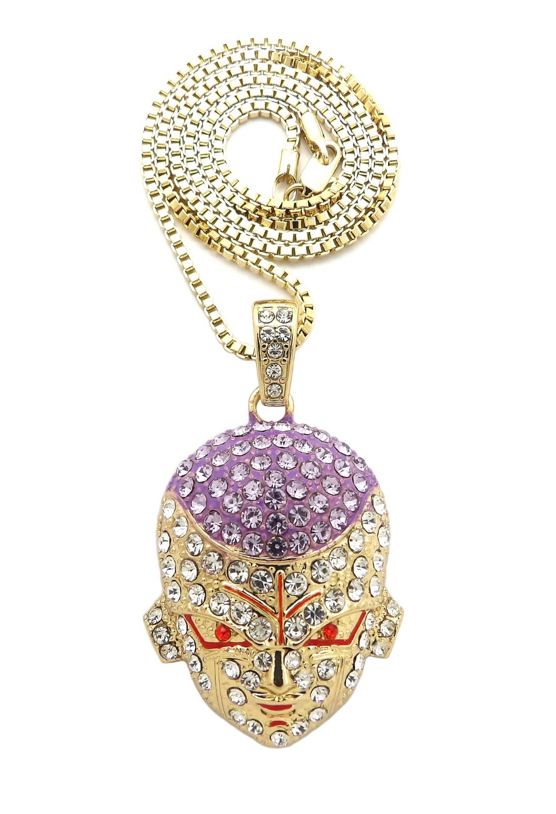 DRAGON BALL FRIEZA PENDANT & 24″ BOX/CUBAN/ROPE CHAIN NECKLACE XZ295