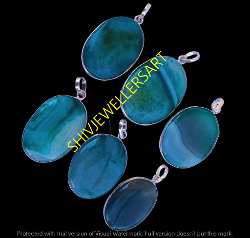 New Botswana Agate Gemstone 925 Sterling Silver Plated Bulk Lot Pendants Jewelry
