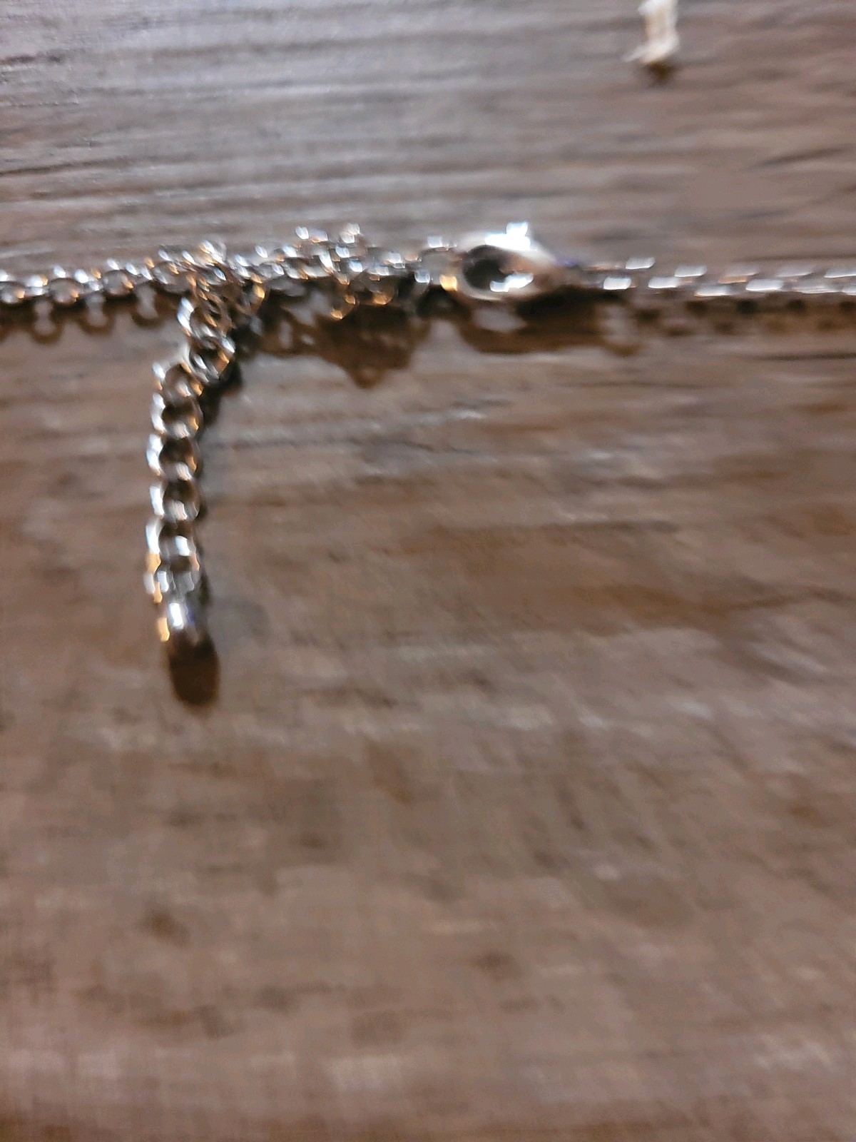 Acrylic Puffy Heart Says Love Dangle Drop Cha Cha Pendants Silver Tone Chain