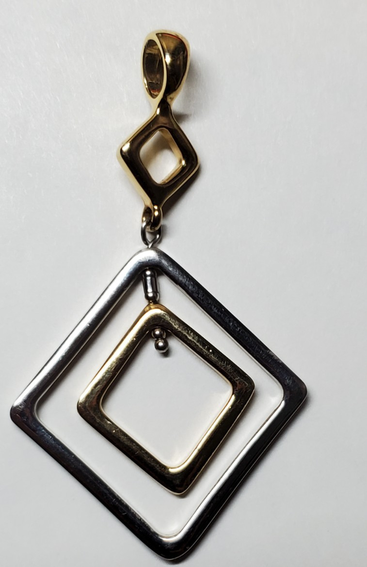 Lea Sophia Reversible Slide Pendant Only Gold tone Silver tone named Trish