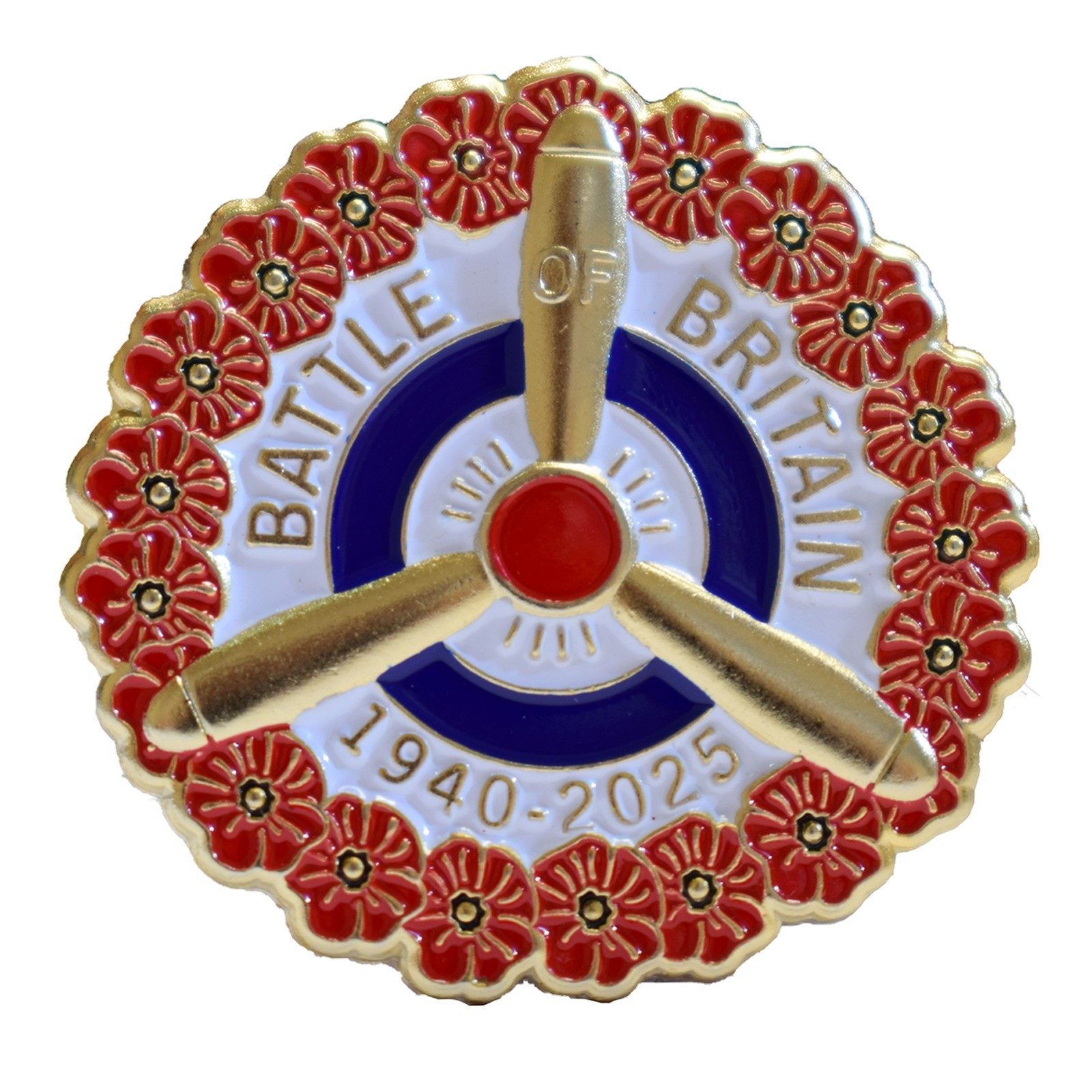 2 X Battle of Britain 1940-2025 Enamel Pin Badge Brooch 85th Anniversary RAF