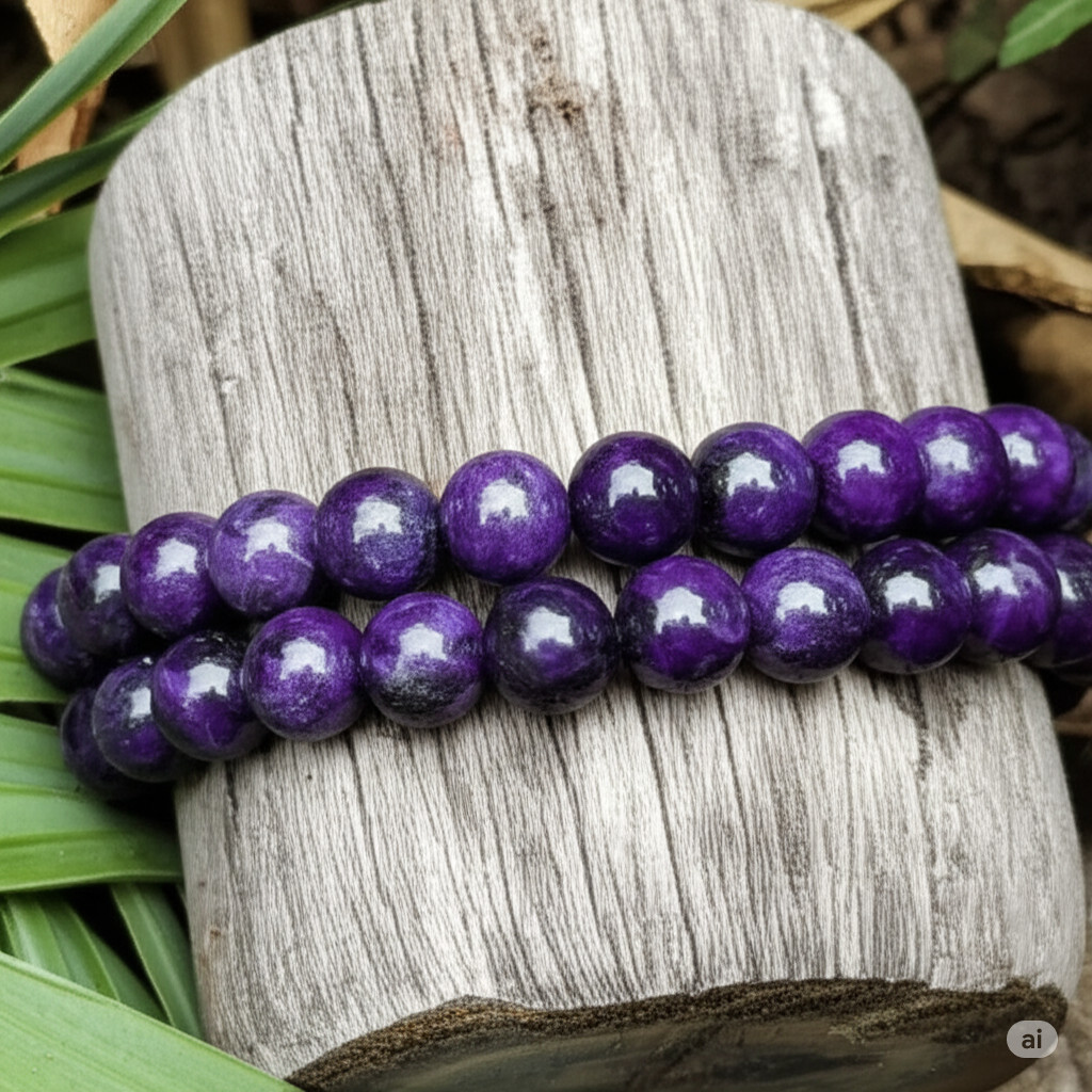 8mm Charoite Stretchy Crystal Bracelets Natural Gemstone Beads Healing Reiki