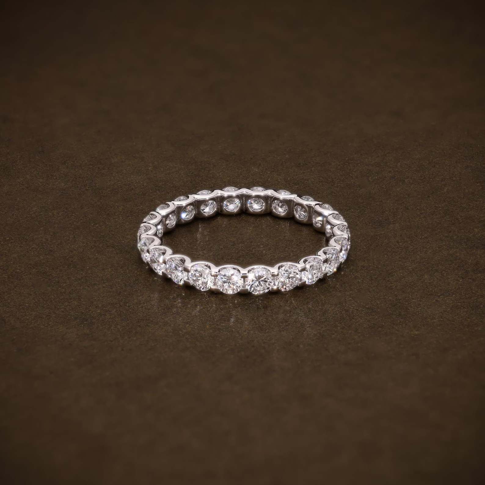 2.80 Ct Round Cut Simulated Diamond Women’s Eternity Ring 14k White Gold Plated