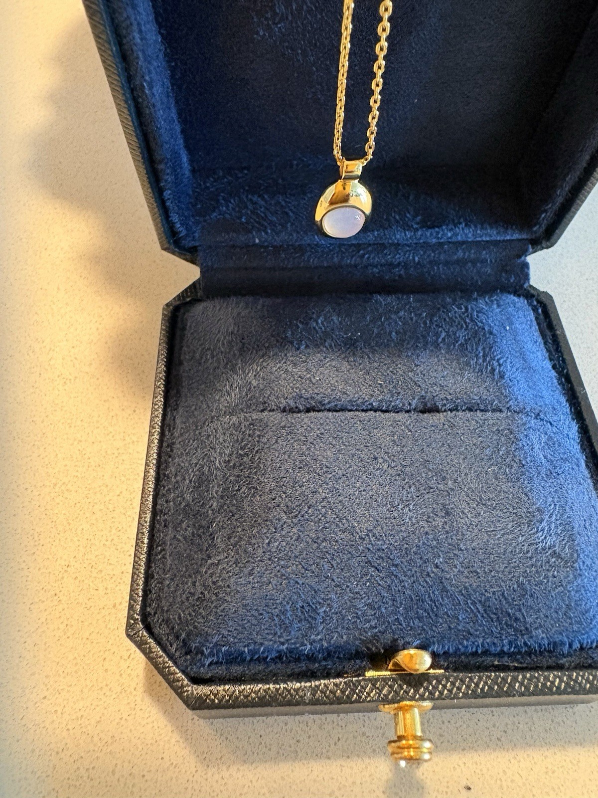 Genuine Chalcedony 18k Gold over Sterling silver necklace