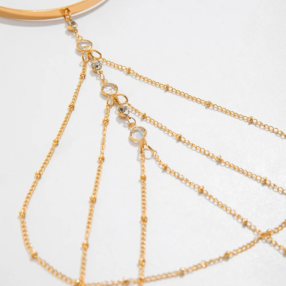 Trendy Arm Jewelry Fashion Multi-layered Chain Tassel Upper Women Accessories