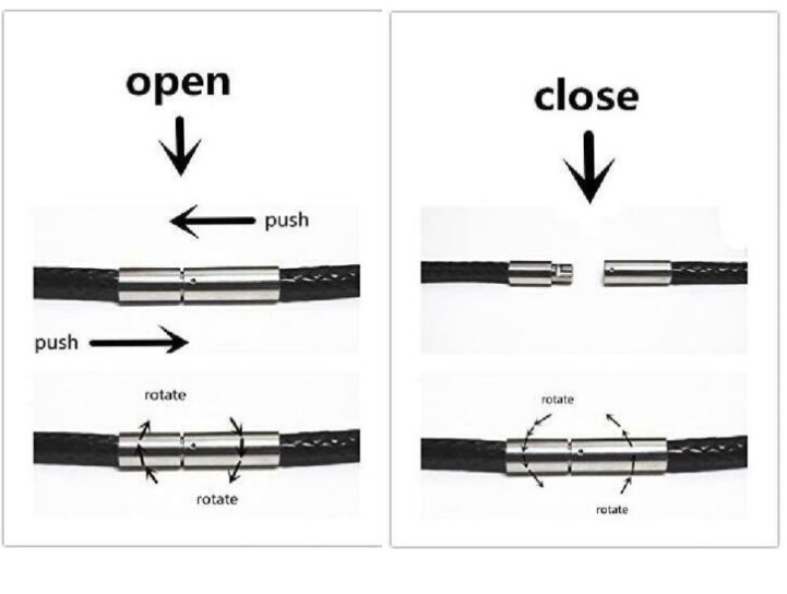 Stainless Steel Clasp 2mm Wax Leather Bracelet Necklace Cord String Chain 7-28″