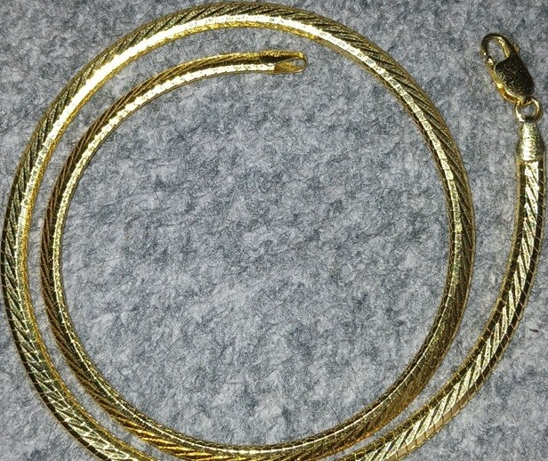 925 Gold plated Chain Necklace, Lobster Clasp, itaor, italy