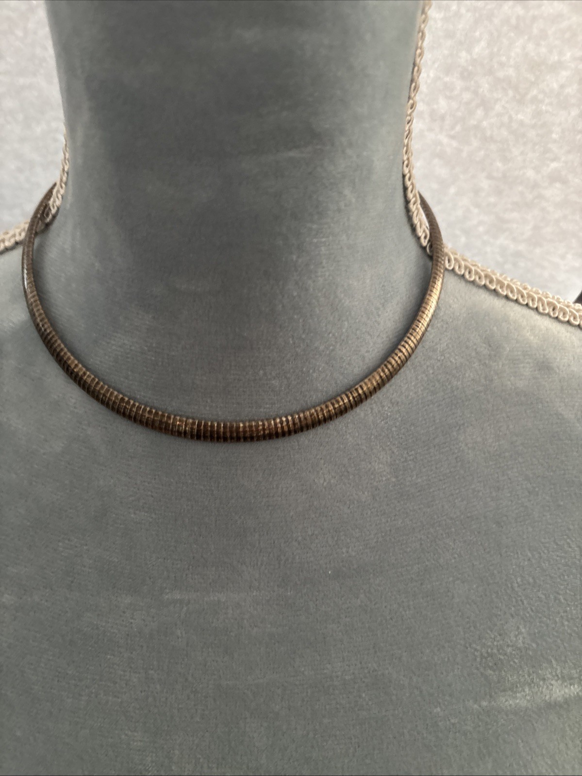 Sterling Silver Choker Necklace 20.0g Width5.5mm