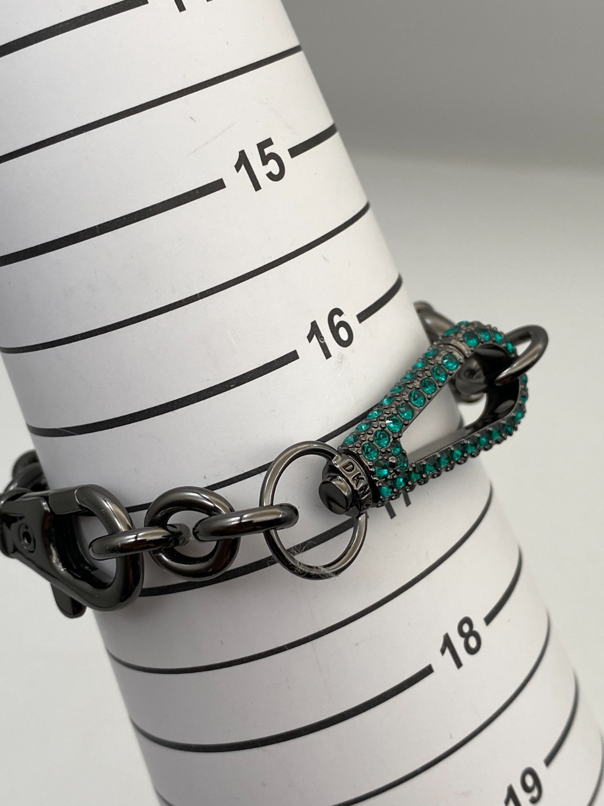DKNY Gun Metal Plated Mixed Clasps Bracelet with Crystal from Swarovski