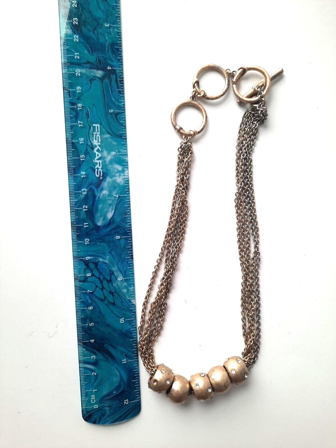 Jones New York Multi Chain Necklace *missing 1 Stone See Images*