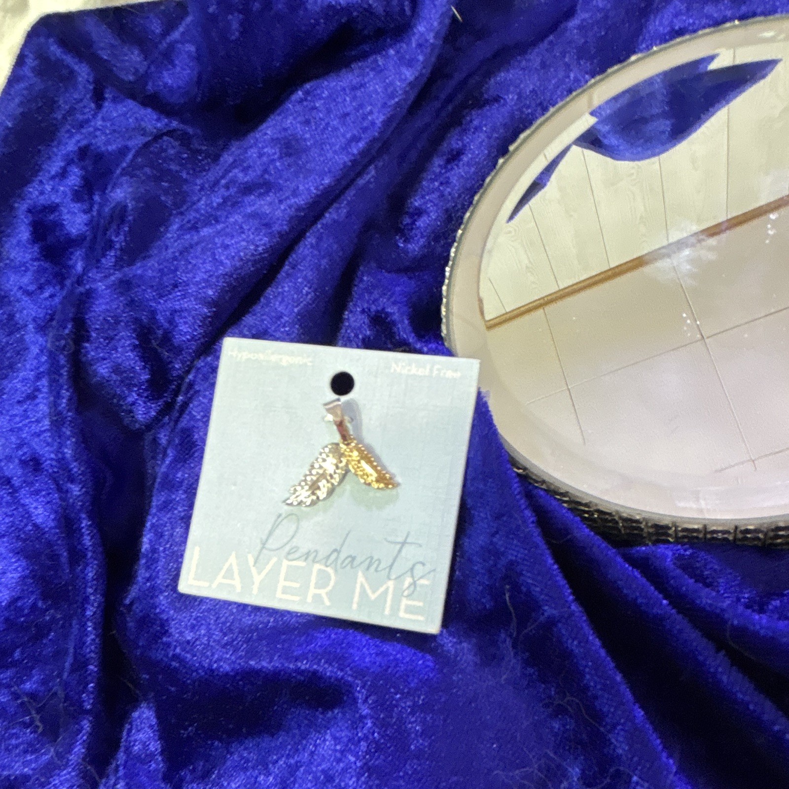Howard’s Nickel-Free Hypoallergenic Angel Wing Charm Pendant Silver/Gold 10648