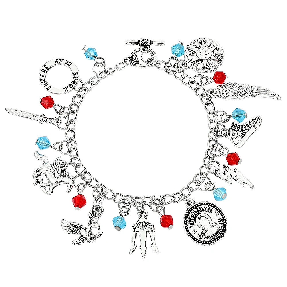 Percy Jackson Charm Bracelet Alloy Jewelry Vintage Bracelet Link Chain Gift for