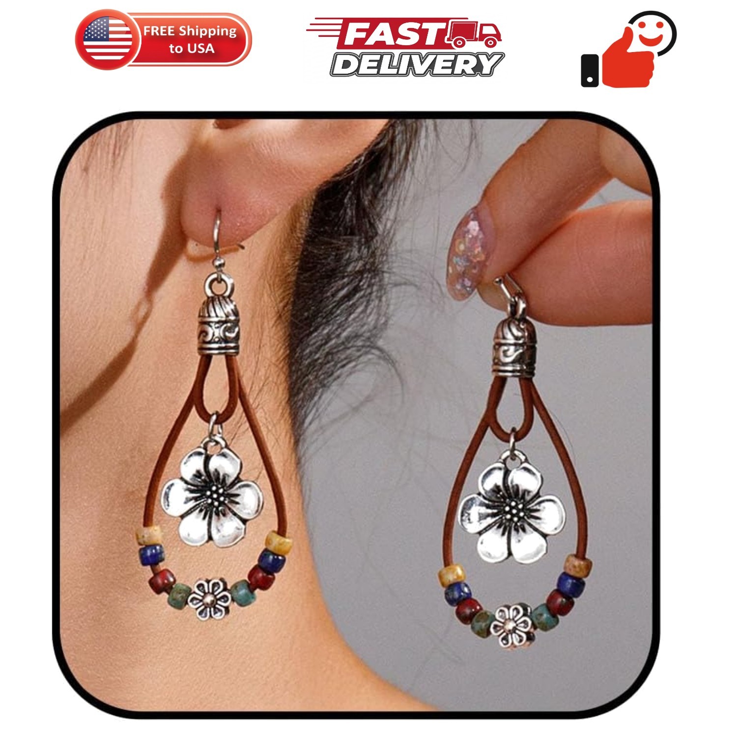Boho Earrings for Women Trendy Gold Dangle Earrings Vintage Bohemian Indian C…