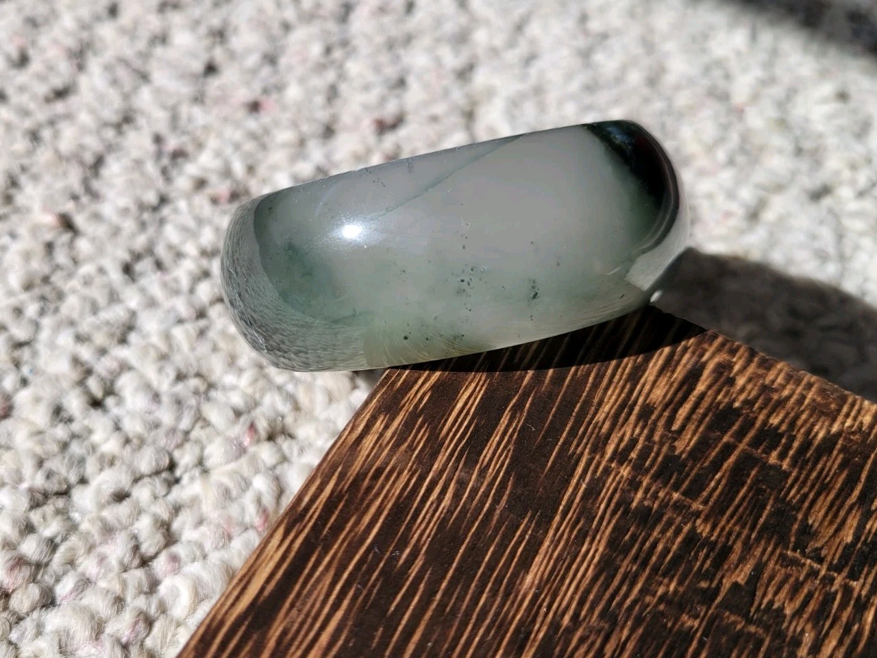 Natural Dragon Blood Jasper Stone Quartz Bangle 55mm-56mm Bracelet Heliotrope