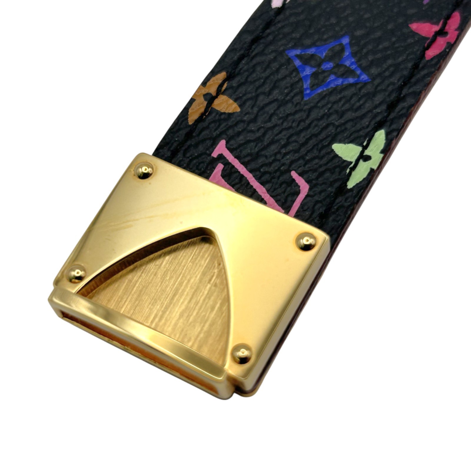LOUIS VUITTON Murakami Monogram Multicolore Bracelet PVC Canvas Black M65347