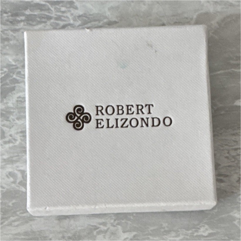 Robert Elizondo Stainless Steel Link Bracelet Silver/Gold Inlay Fold Over