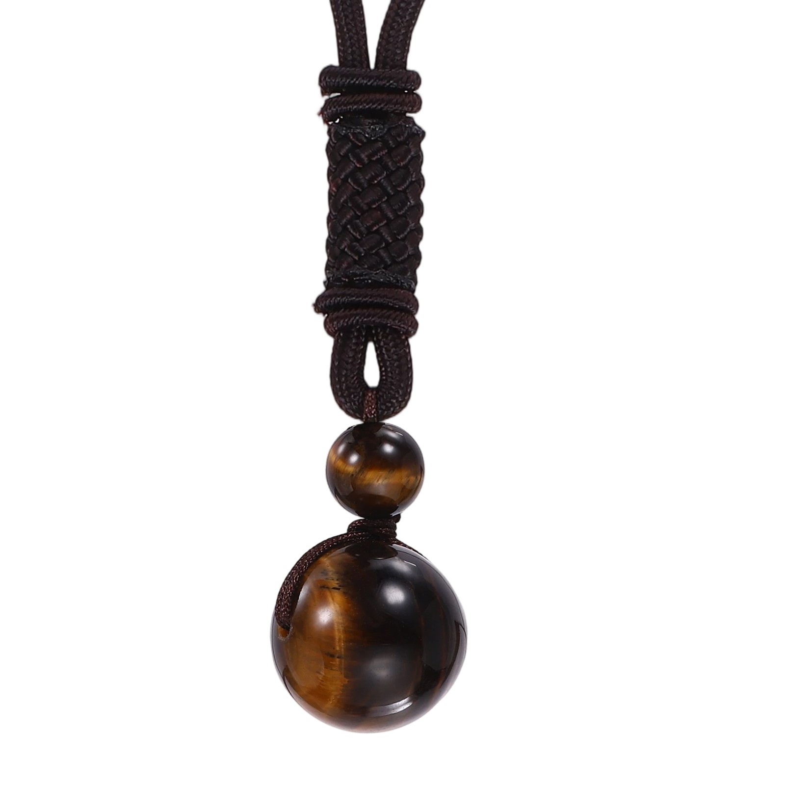 Protection Beads Stone Pendant, Energy Stones Necklace, Tiger’s Eye
