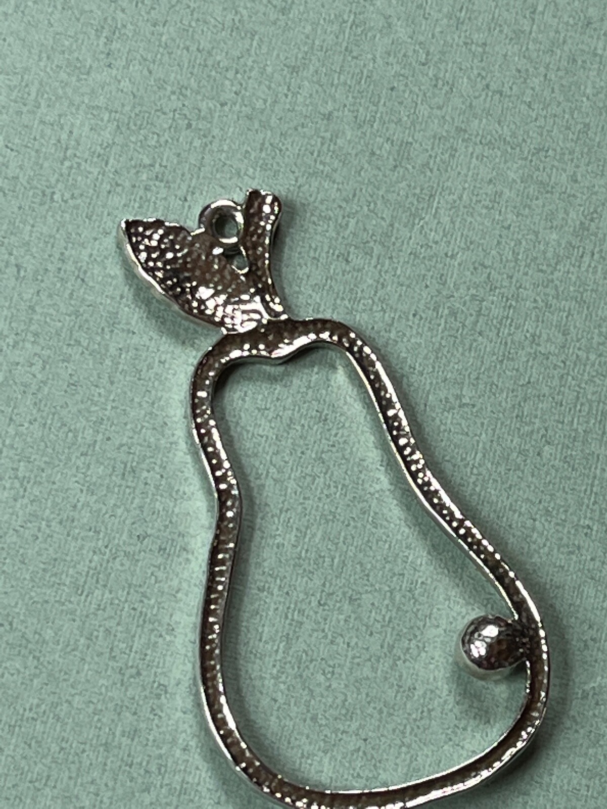 Large Open Pear Fruit w Clear Rhinestone Accent Pendant – 2.25 x 1.25 inches –