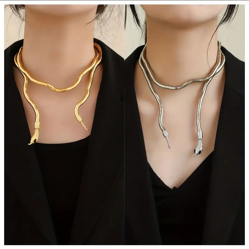 Necklace Bracelet Adjustable Snake Collar Neck Wrist Jewelry Niche Design Gothic