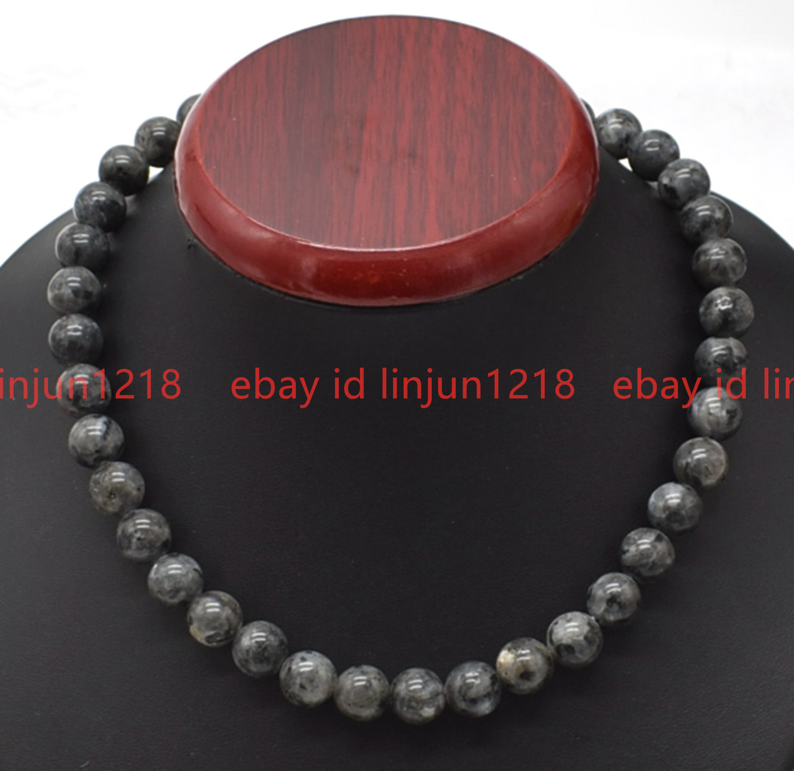 Natural 6mm 8mm 10mm Black Round Labradorite Gemstone Beads Necklace 16-28inches