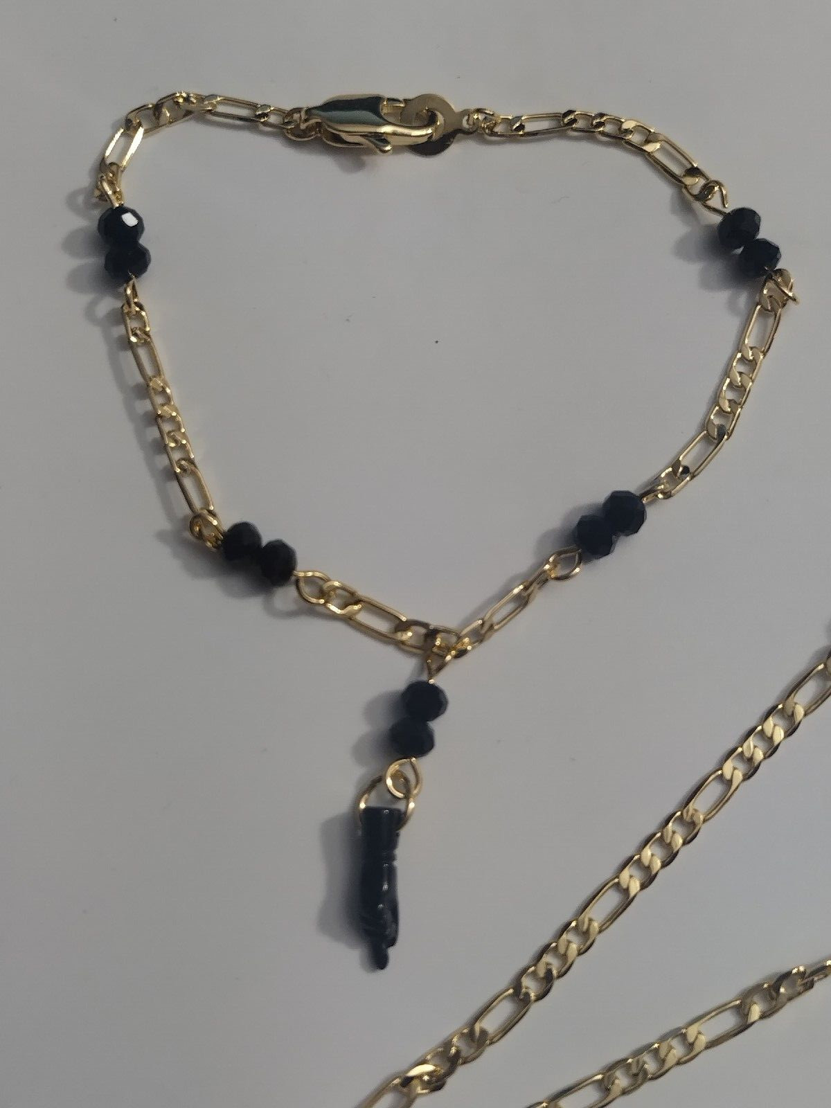 Azabache bracelet, Earrings And Necklace Set Set De Azabache Protector De Envida