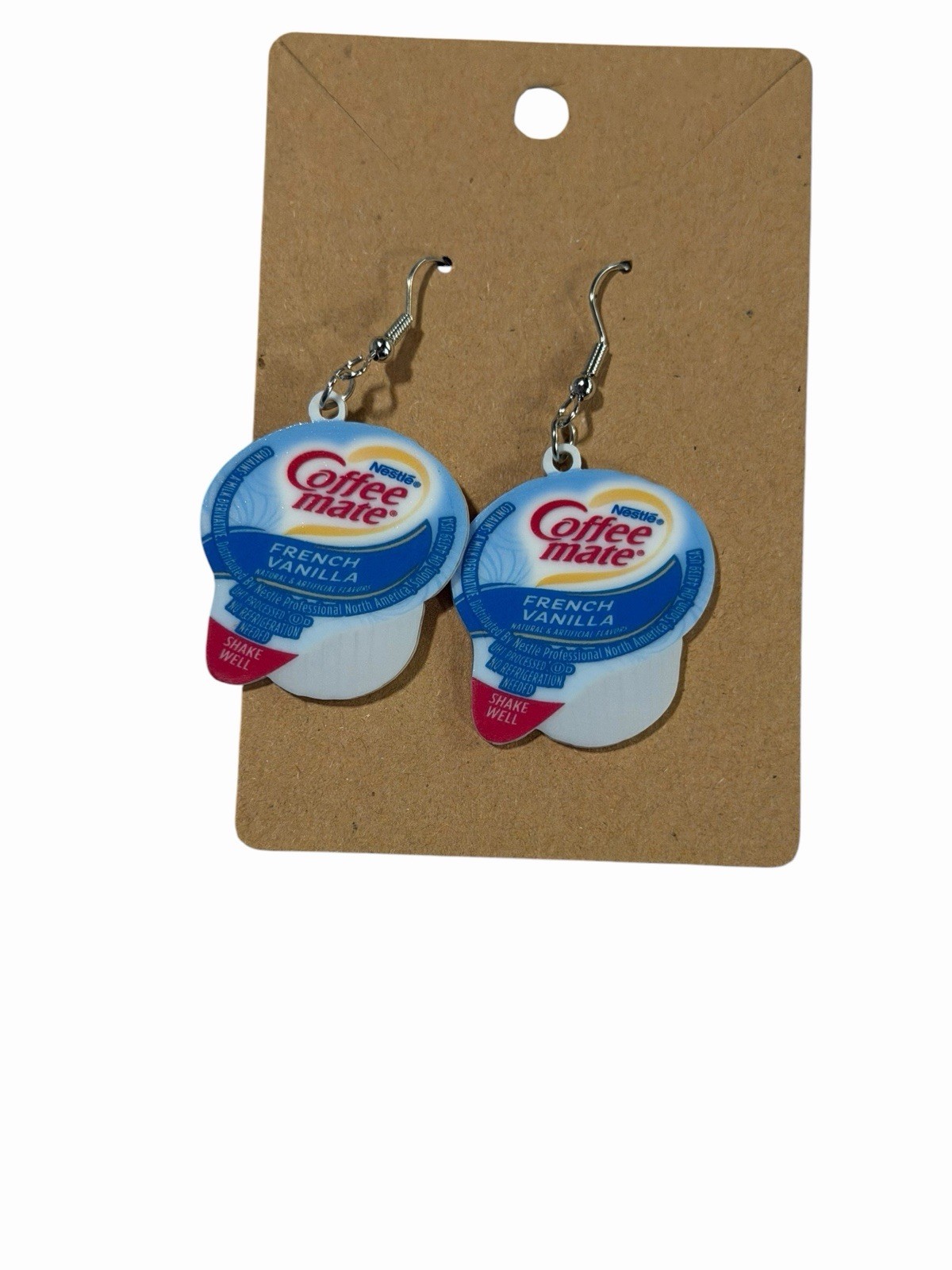 New Novelty Fashion Earrings coffee creamer disposable funny food drink