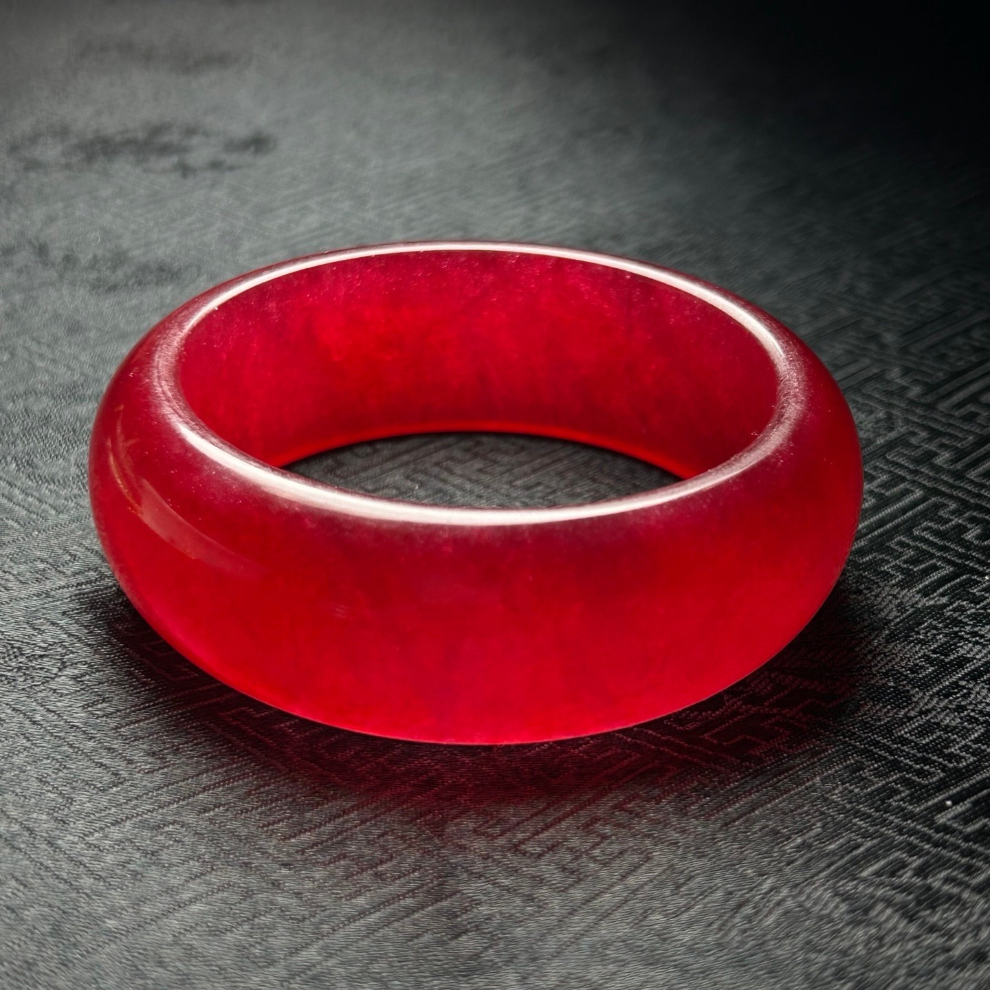 56MM Real Natural Myanmar high Ice Red Jade jadeite tyre bracelets bangle