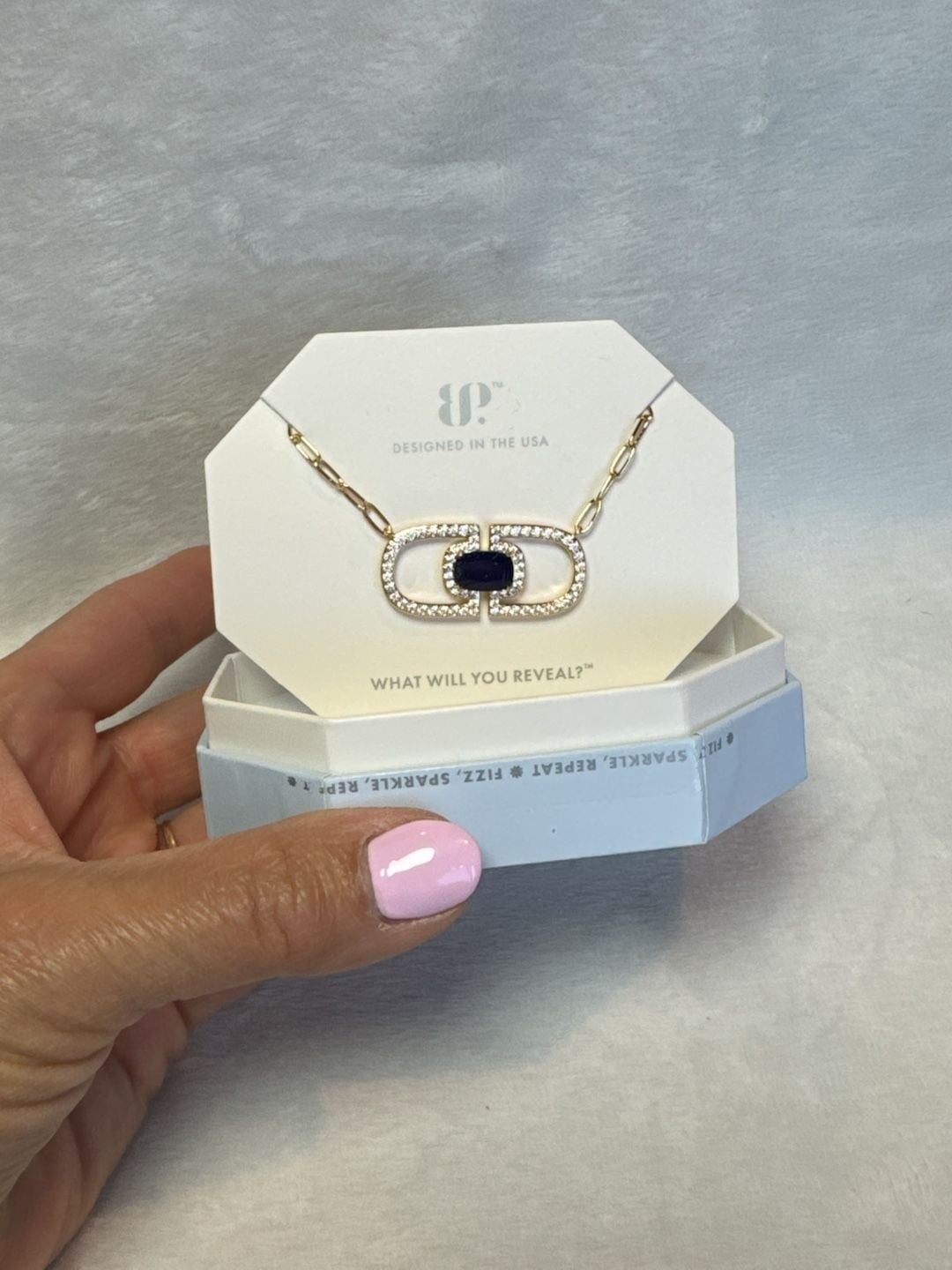 Bomb Party Inner Power Shines Through Created Sapphire on Gold