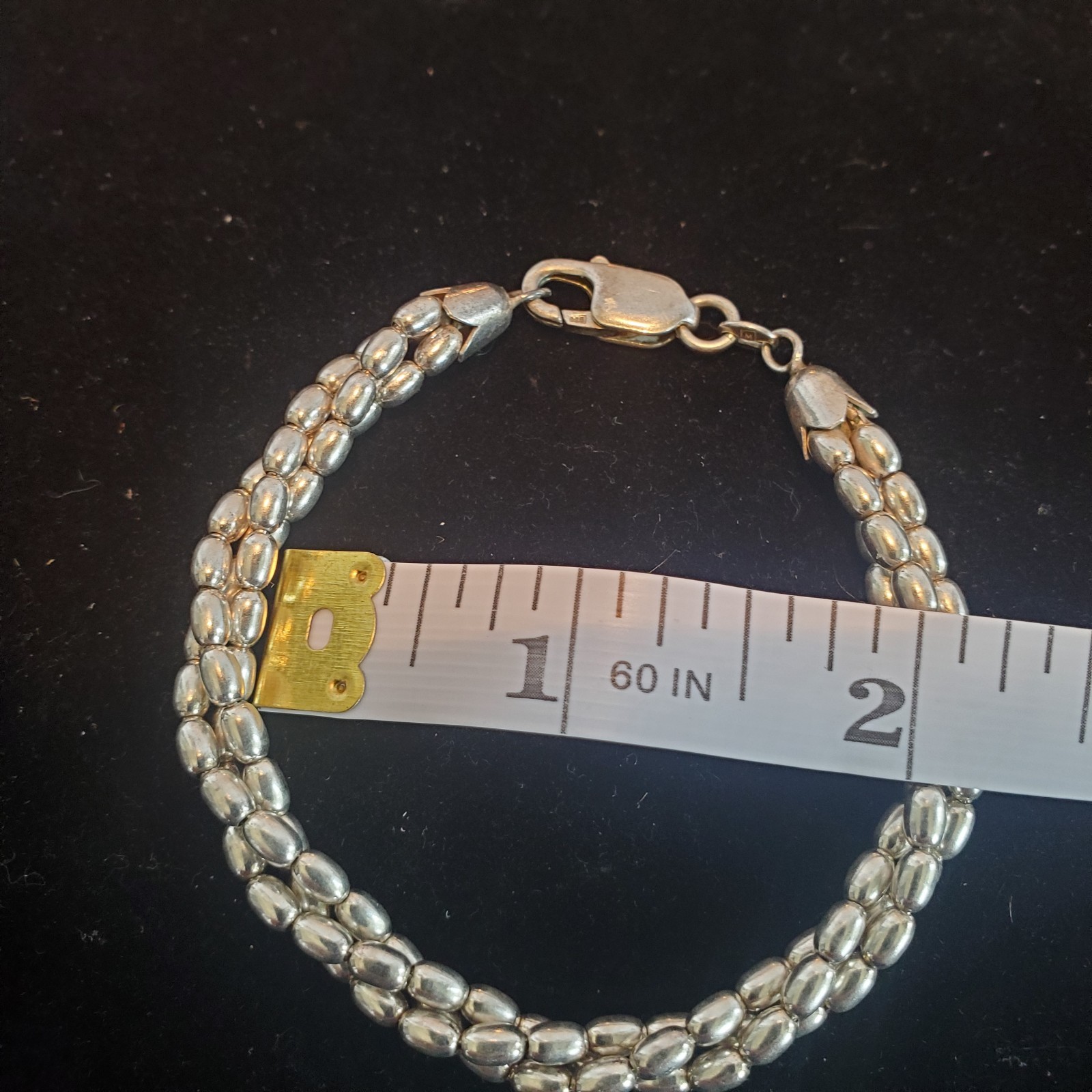 7in 925 Sterling Silver 16.30g Braided Rope Bracelet 5mm Made In Italy
