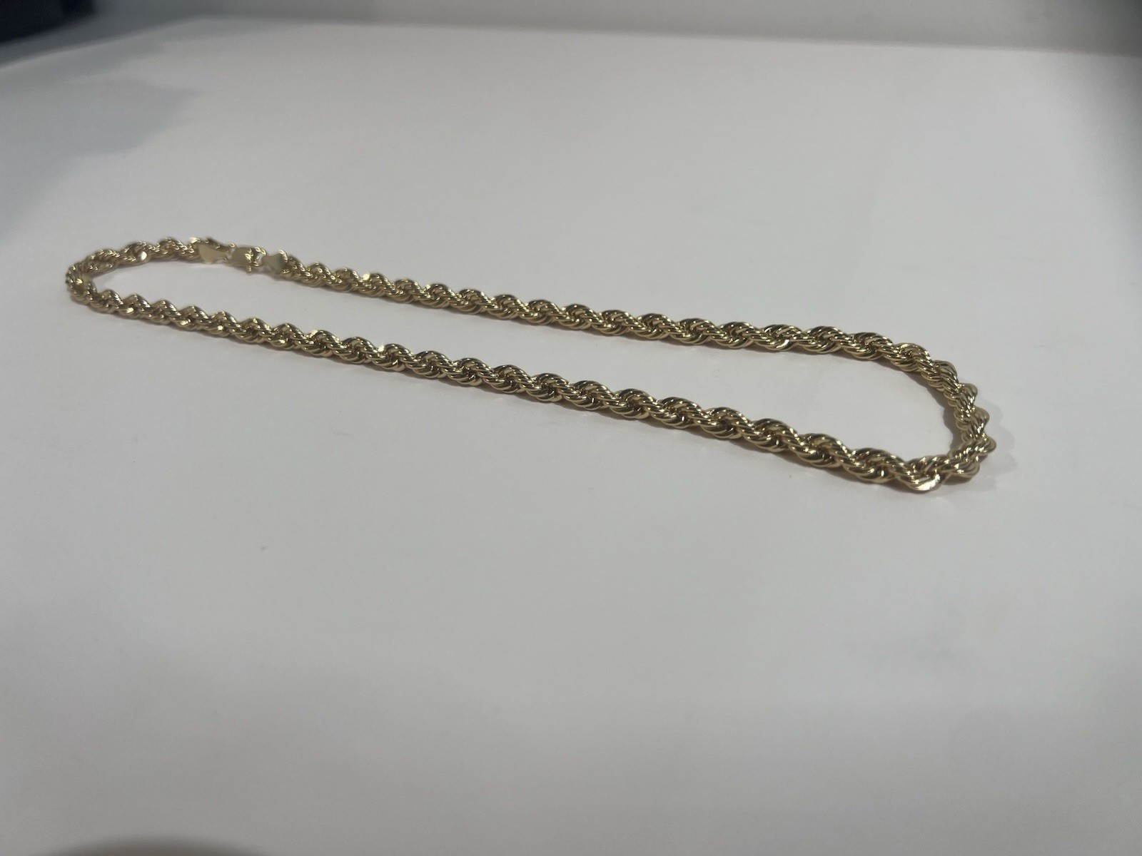 Gold Plated Rope Chain Necklace Men Women Jewelry Hip Hop Style