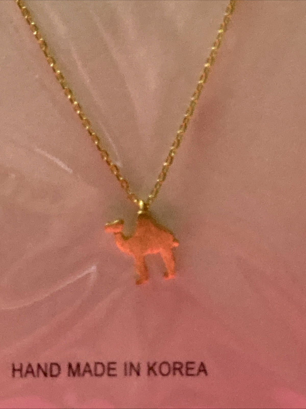 Little Charm Brand Handmade Camel Necklace – Gold N9336G