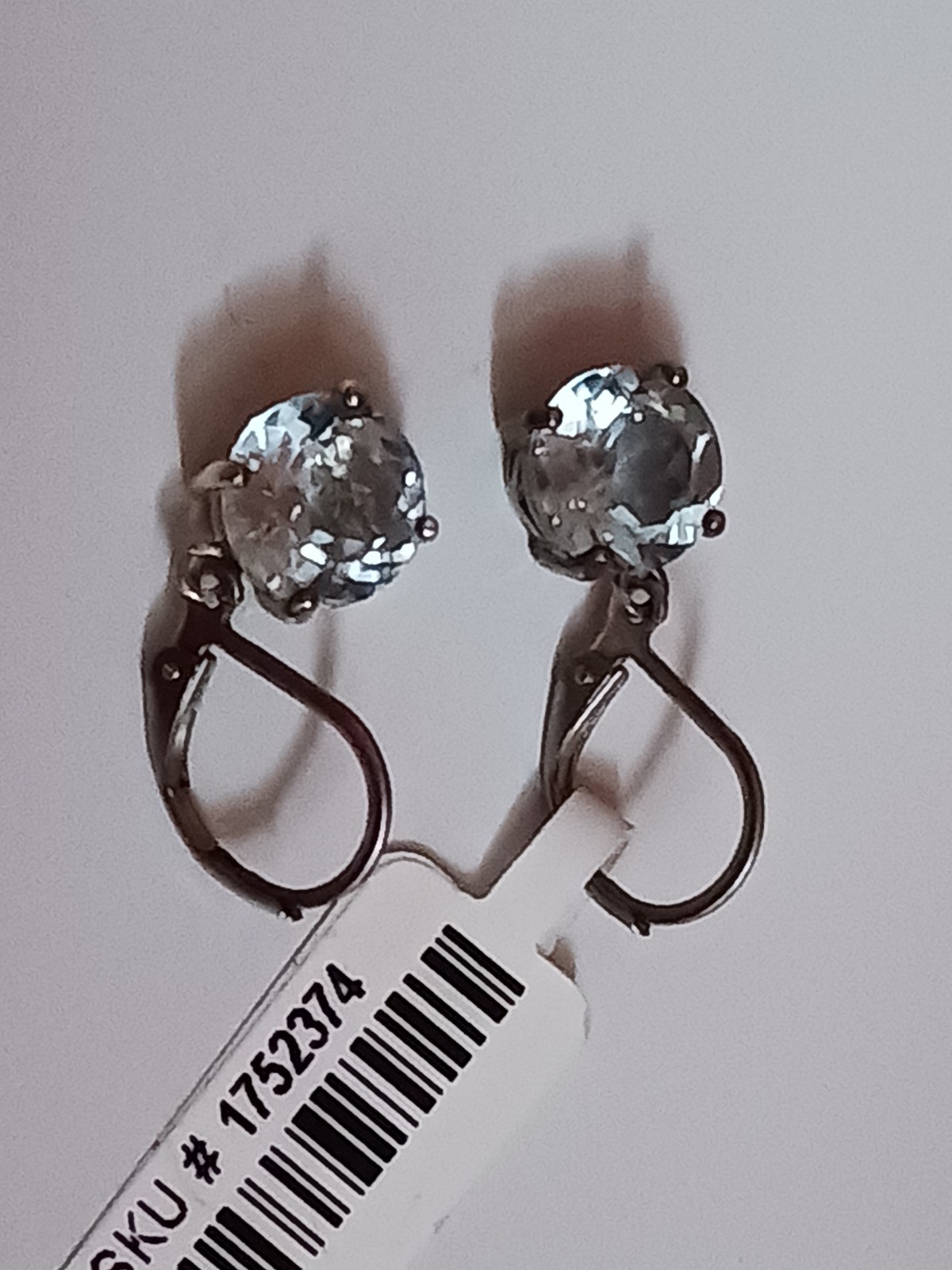 VERY COOL SKY BLUE TOPAZ STERLING SILVER LEVER BACKED EARRINGS