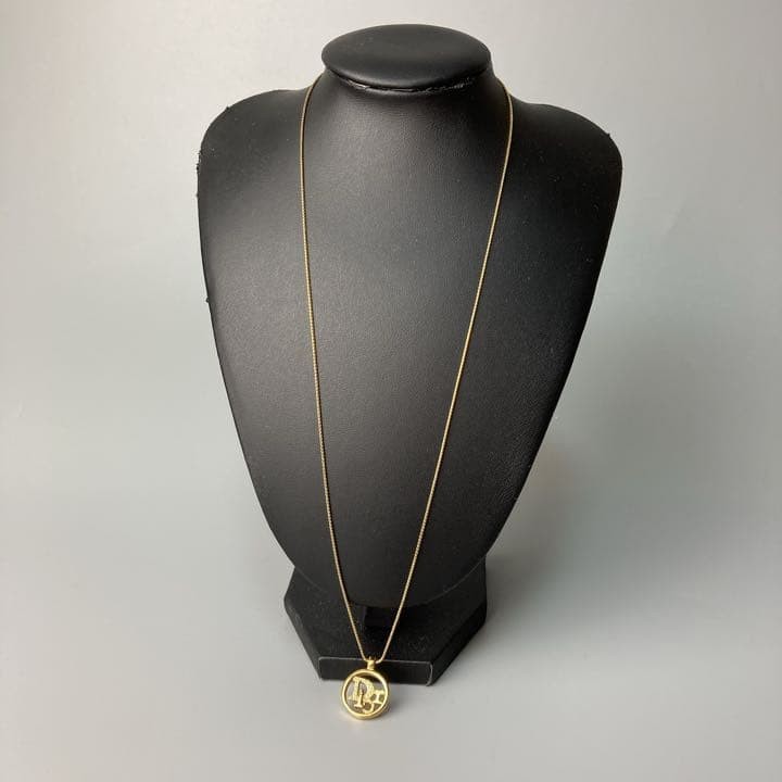 Christian Dior Logo Necklace Vintage 19.7in Chain, Gold-tone