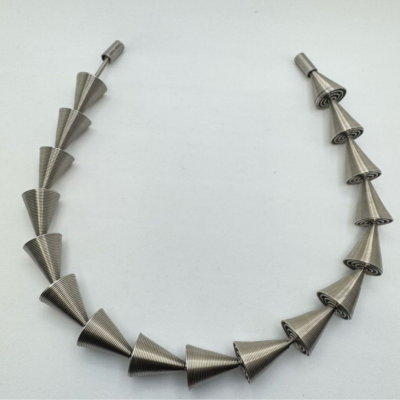 La Molla Tiziana Redavid Coil Stretch Necklace Magnetic Clasp Coil Cone Design