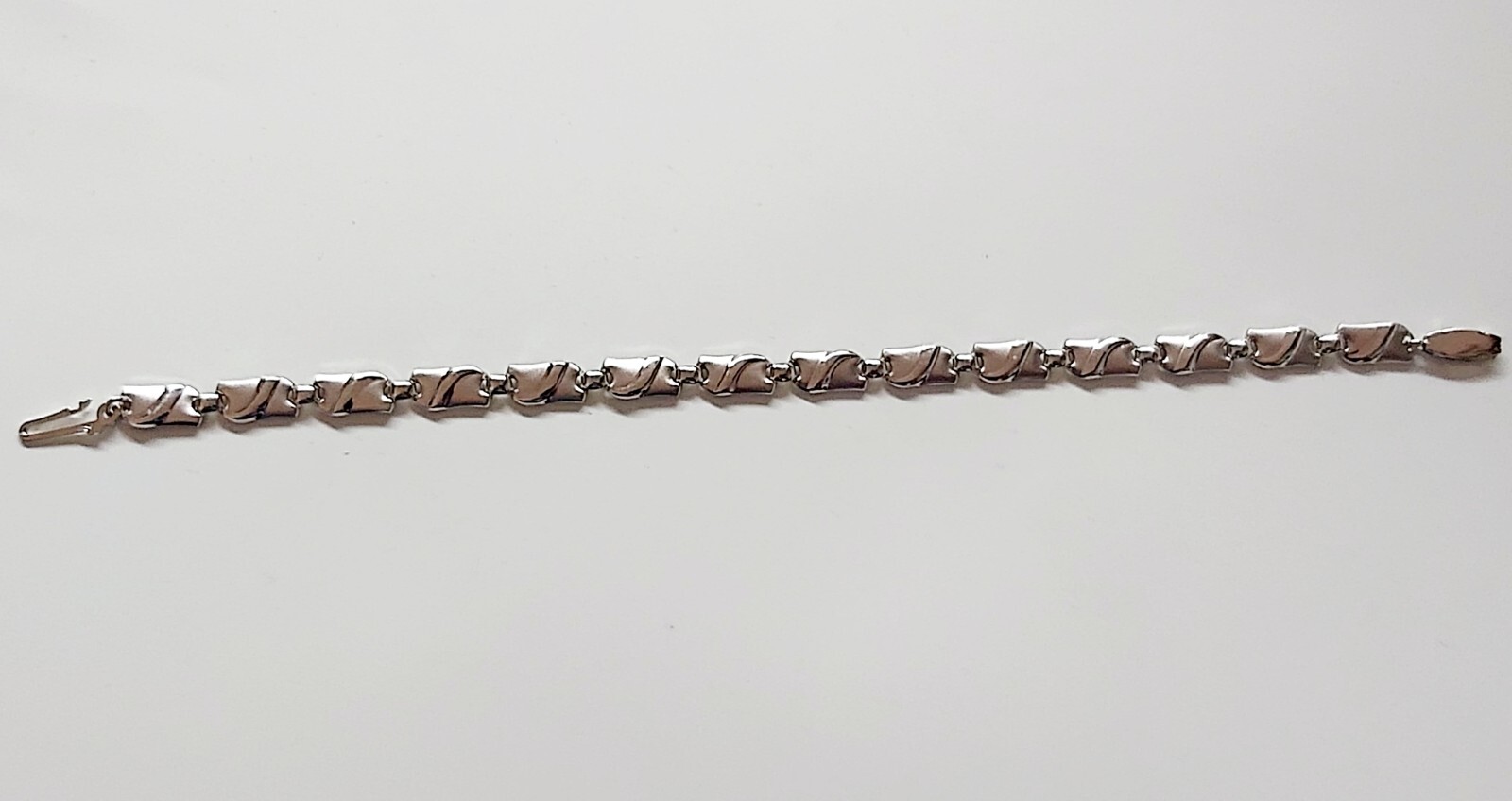 Nice 14K Solid White Gold Bracelet Length 21 cm / 8.27 inches
