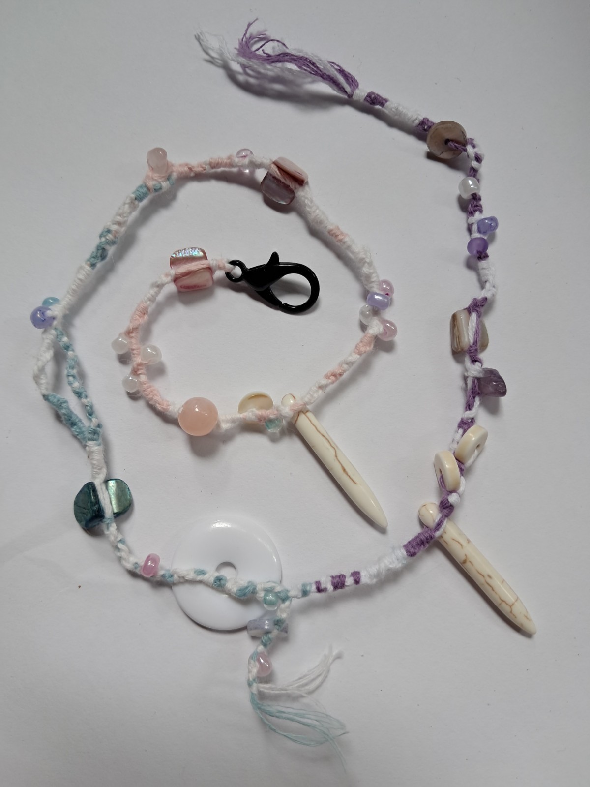 Avatar Inspired Soncord Tlalim Windtrader White Pastel Cord/necklace