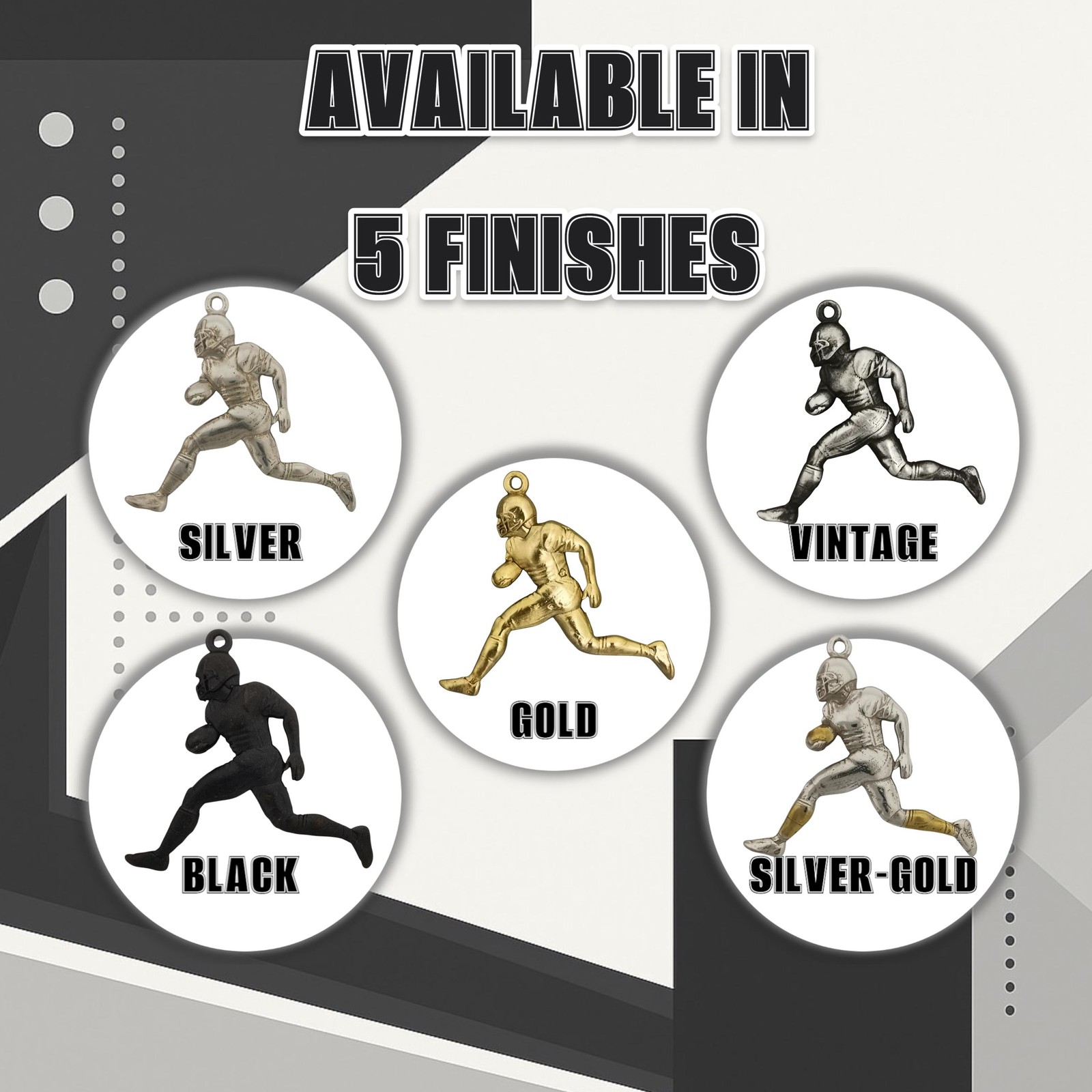 American Football Pendant – Gold-Plated 925 Silver Sports Necklace for Players