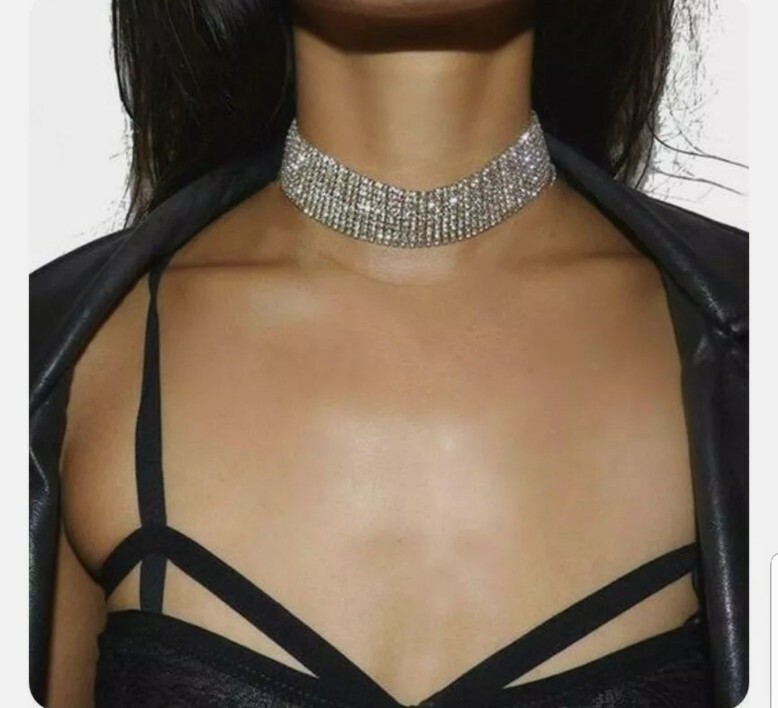 Fashion jewellery Ladies Women’s Crystal,rhinestone,diamonte Chakor Necklace