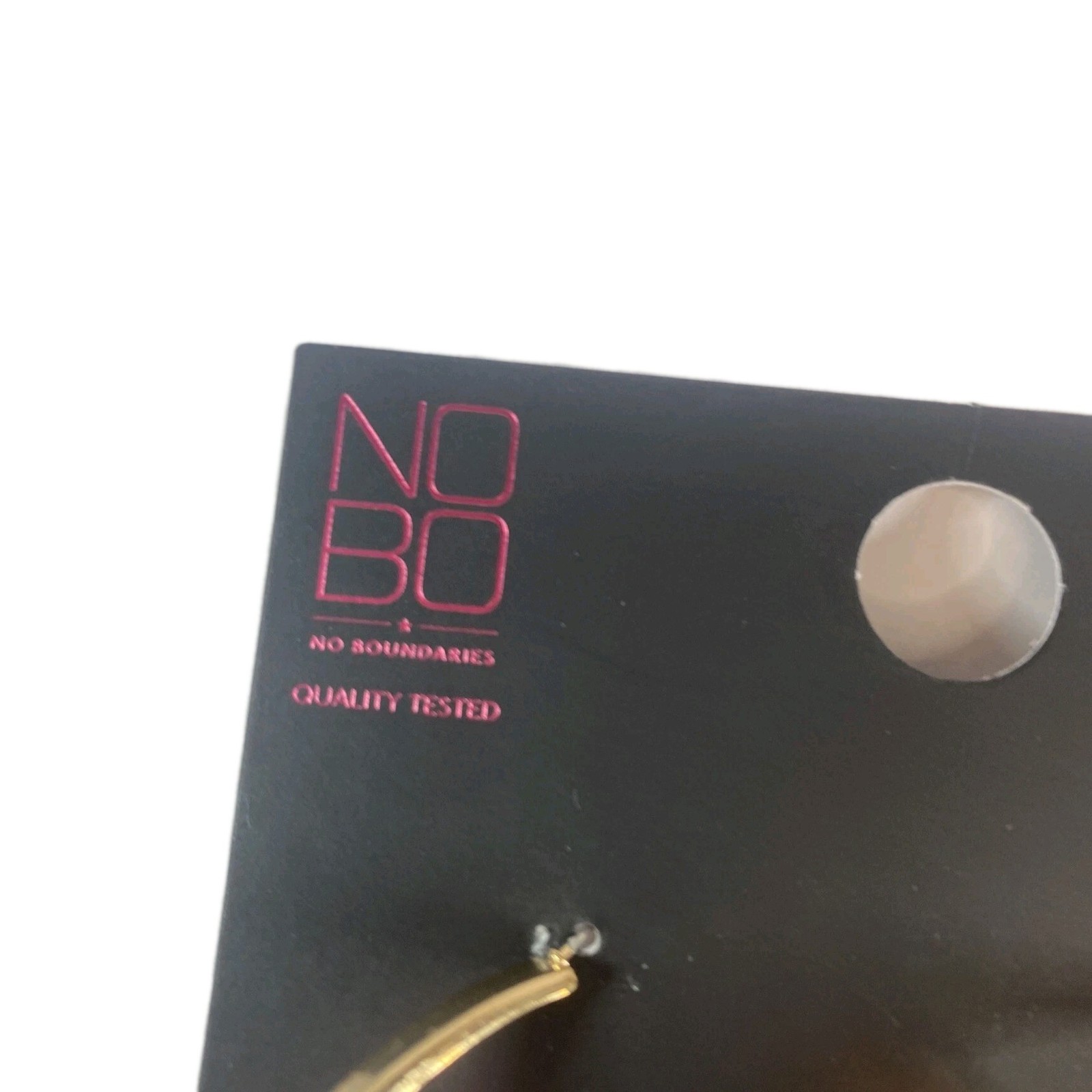 No Boundaries 1 Pair Gold Tone And Neon Orange Hoop Earrings w/ Leverback 3″