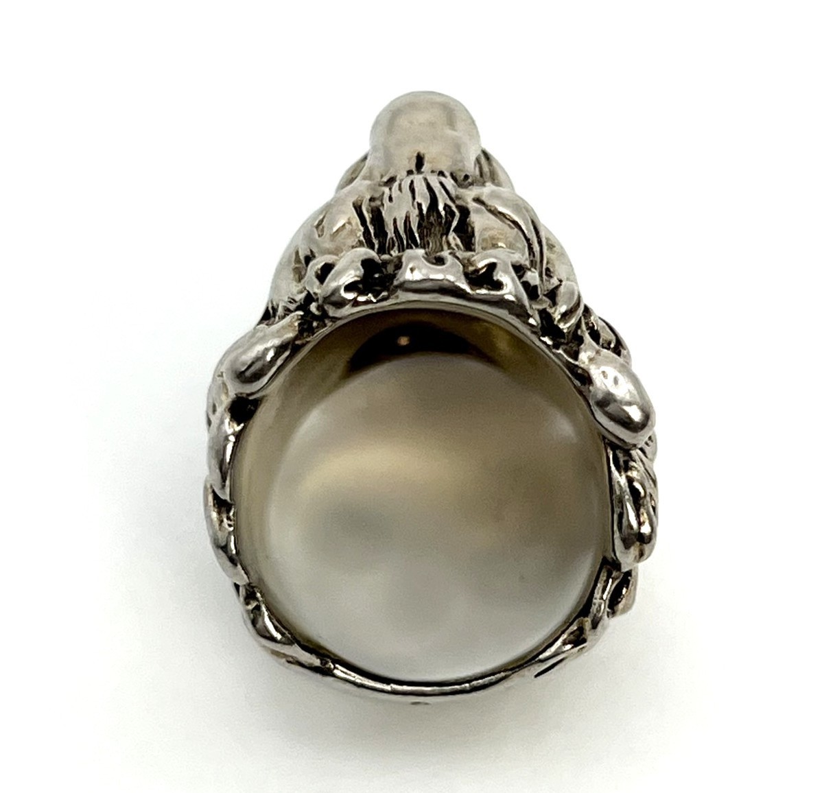 Gucci Lion Head Motif Ring Silver Tone Authentic Japan Size US 8