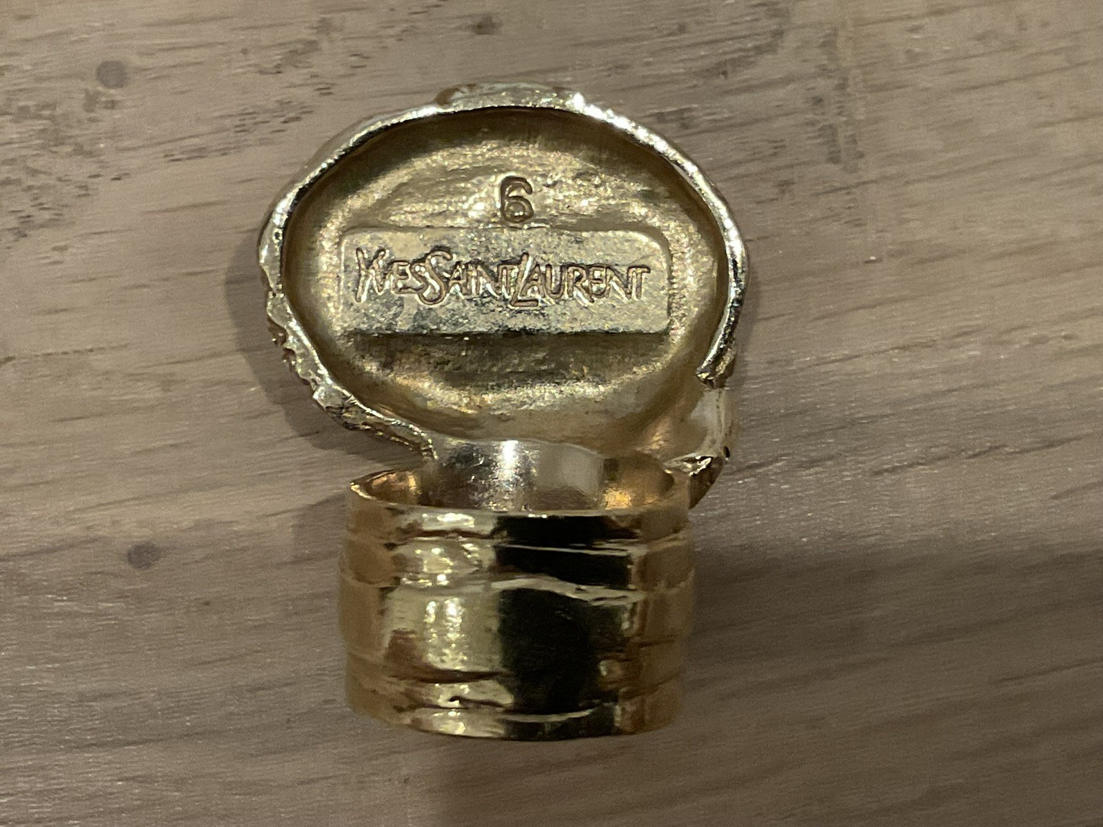 YSL Saint Laurent Artsy Ring Size 6 Turquoise