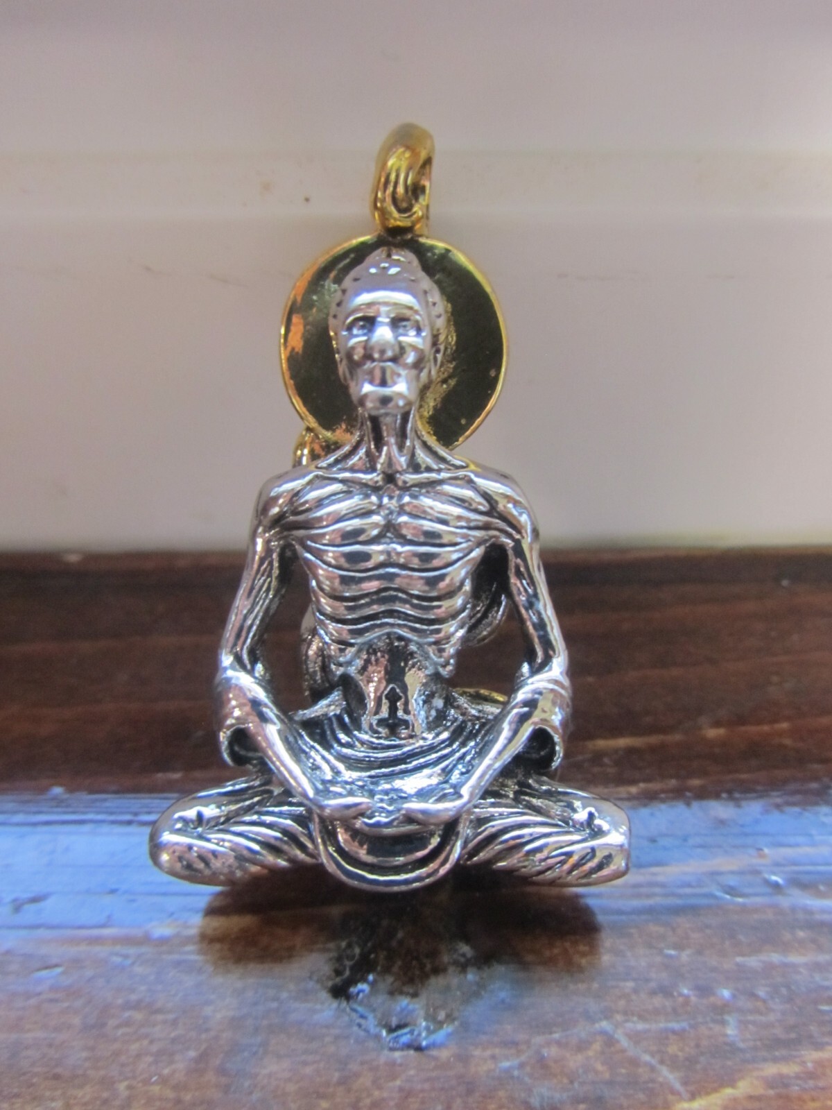 Medicine Buddha Stainless Steel Brass Deity Silver Gold Pendant Jewelry