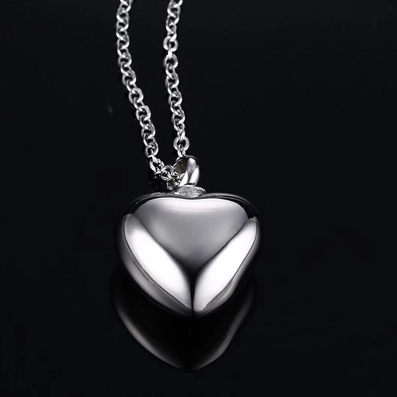 Steel Keepsake Memorial Urn Pendant Necklace Cremation Jewelry for Ashes
