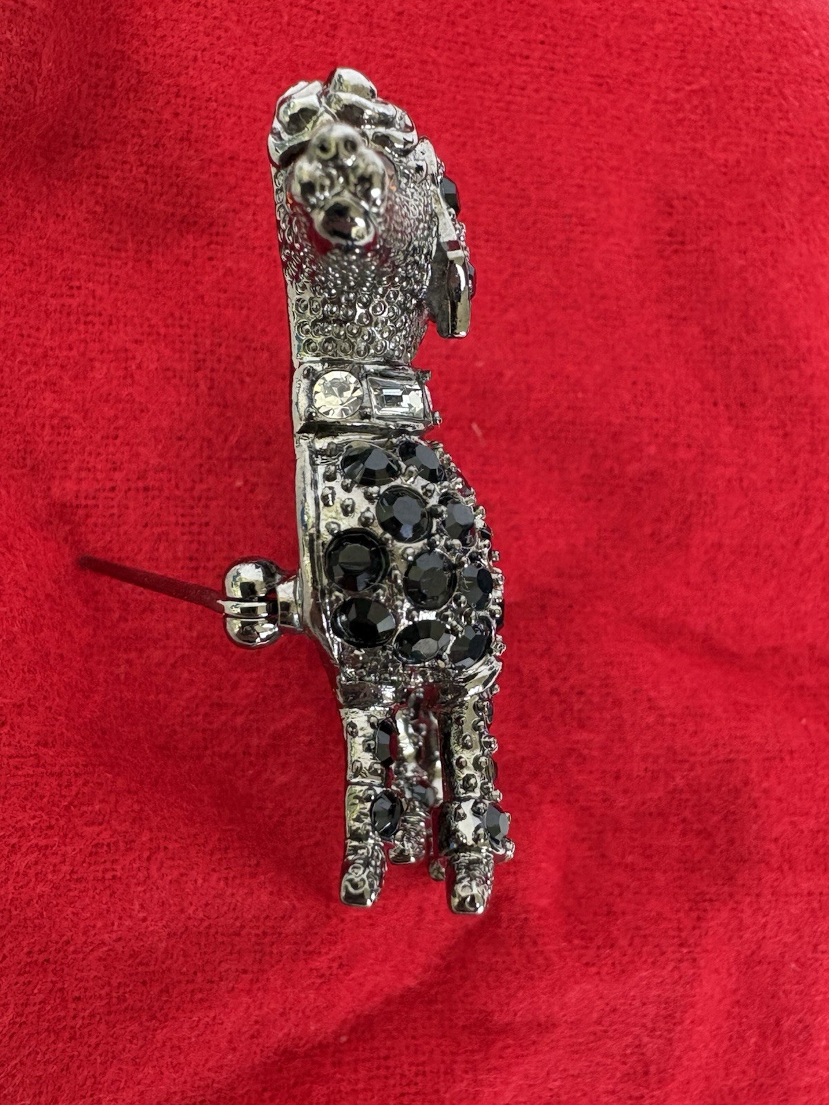 KJL Kenneth Jay Lane Rhinestone Poodle Brooch Pin – Complete Set w/ Box & Book