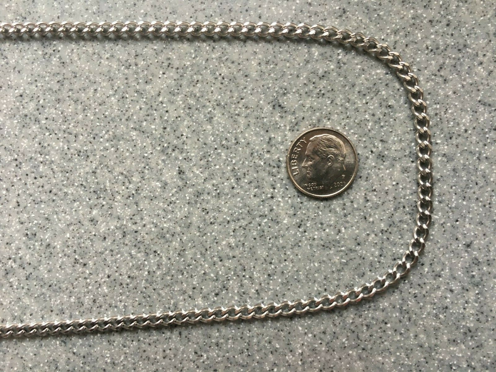 Men’s Stainless Steel Silver Necklace Chain 29 inch, 4MM Choker Chain Jewelry