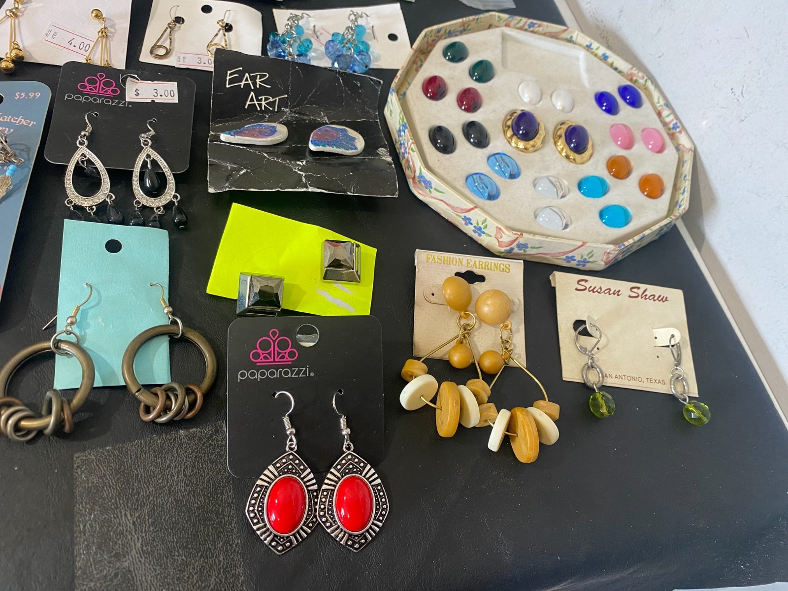 huge lot 152+ pairs earrings earring collection dangle stud hoop clip estate +