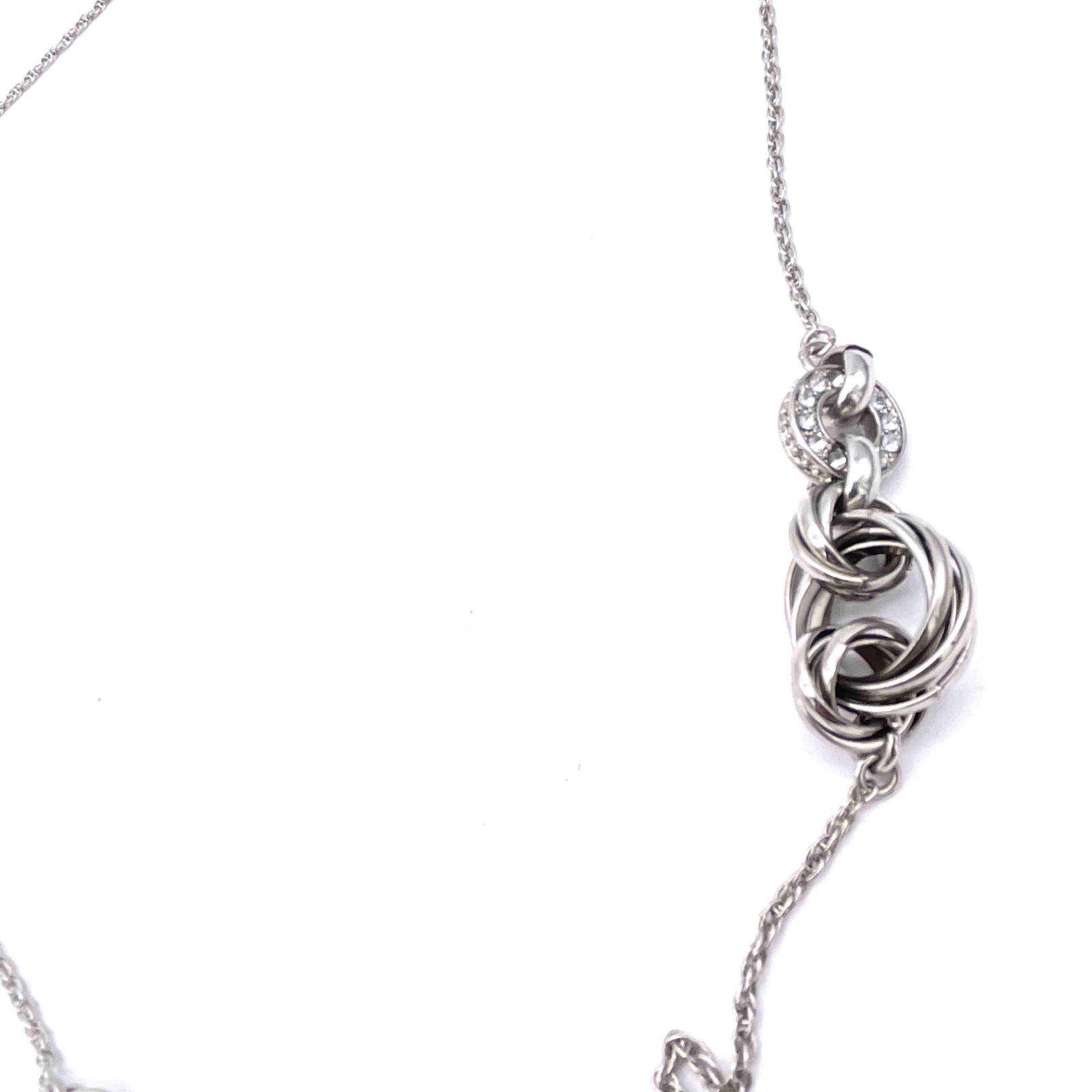 LOFT Women’s Jewelry Silver Plated Push Lock Long Necklace Size 28″ – 29″