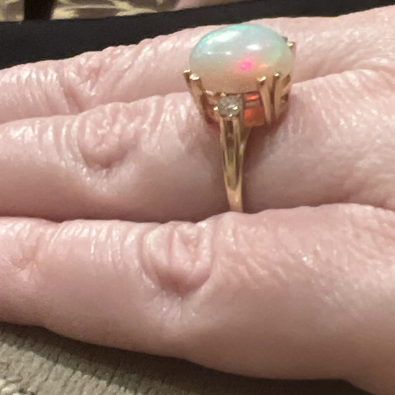 Oval Fire Opal Ring