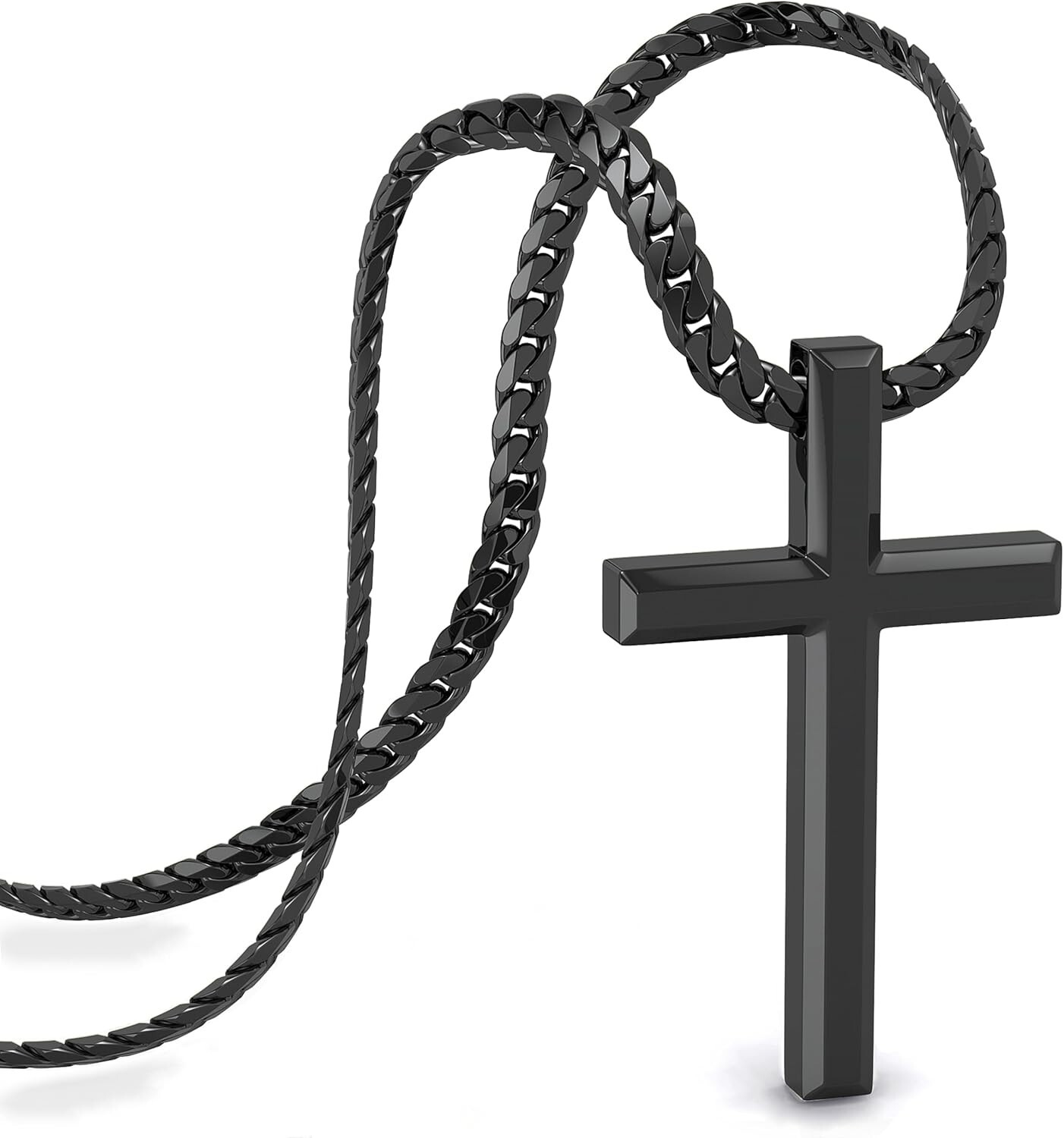 SERASAR, Men’s stainless steel necklace “Faith”, Perfect Gift for Him